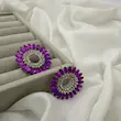 گوشواره جواهری بنفش کد GO002865