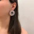 گوشواره جواهری بنفش کد GO00287