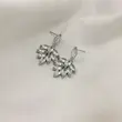گوشواره رادیوم برگ نگینی کد GO00322