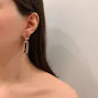 گوشواره آویز صورتی مجلسی کد GO00323