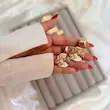 گوشواره طلایی فشن دفرمه کد GO00349