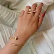 ست بنگل و انگشتر مدل گوی مینیمال کد BA00245