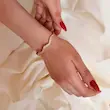 بنگل طلایی ژوپینگ مدل موج الماسه کد BA00251