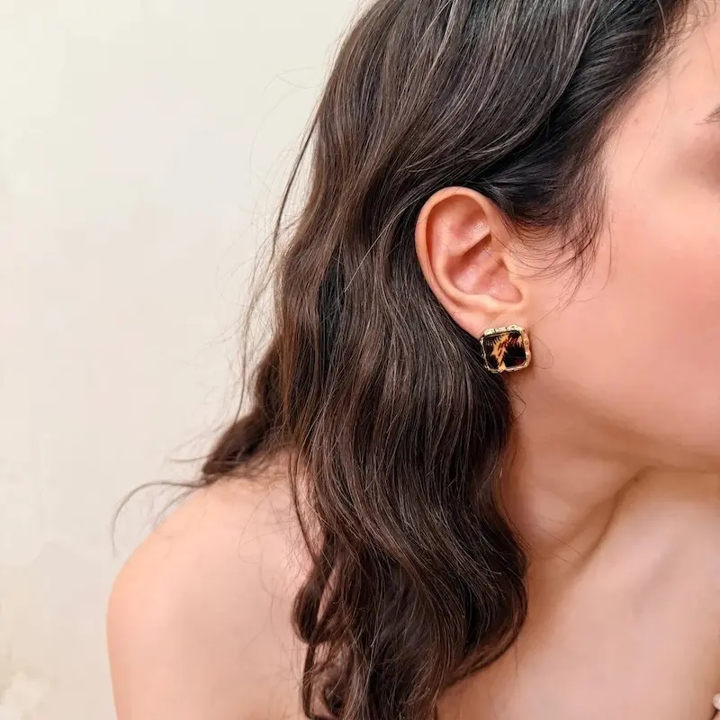گوشواره طلایی فشن مدل ساوانا کد GO00373