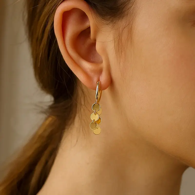 گوشواره طلایی دخترانه و زنانه