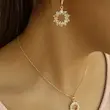 ست گردنبند و گوشواره طلایی دخترانه و زنانه