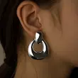 گوشواره پیوند نقره ای ژوپینگ کد SE