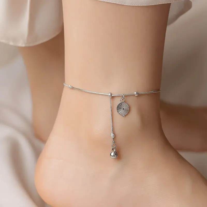 پابند نقره‌ای زنگوله‌ای ژوپینگ کد GH160 | ظریف و شیک | مای مد