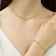 ست گردنبند و دستبند طلایی زنجیری ژوپینگ 