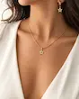 نیم ست گردنبند گوشواره طلایی ژوپینگ دیاموند استار GA00140
