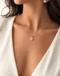 ست گردنبند و گوشواره نقره ای دخترانه و زنانه