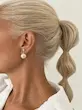 گوشواره نقره ای مرواریدی استیل میخ نقره فشن