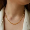 گردنبند زنجیر طلایی ظریف مدل KH انتخابی شیک و مینیمال