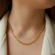 گردنبند زنجیر طلایی ظریف مدل KH انتخابی شیک و مینیمال