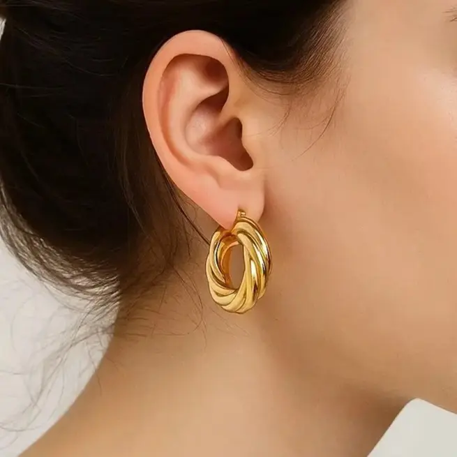 گوشواره طلایی آسا اسپیرال