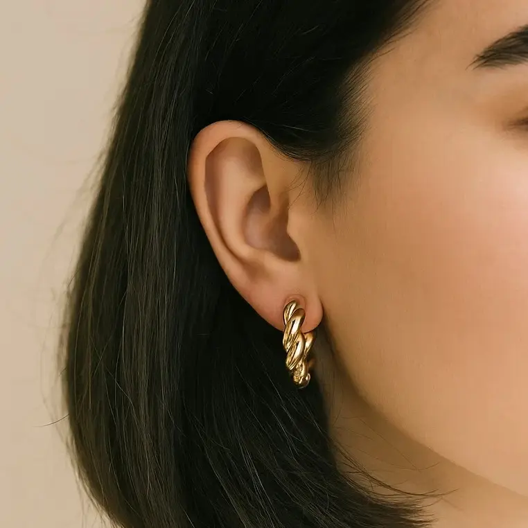 گوشواره طلایی آسون اسپیرال