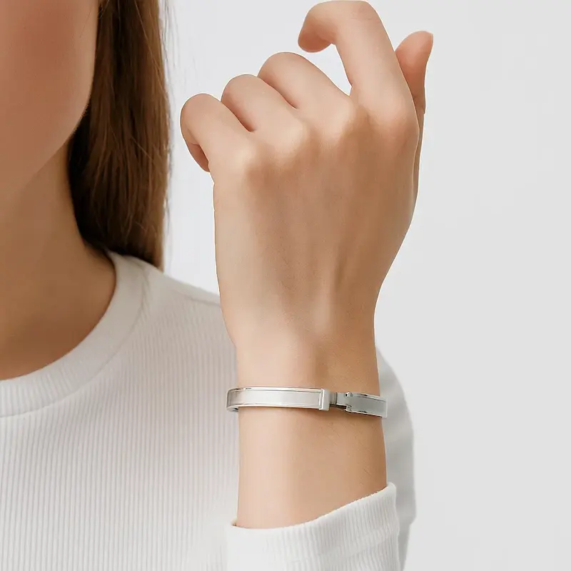 دستبند نقره ای آسا کد BA00013