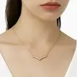 گردنبند طلایی الماسه استیل