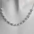 گردنبند نقره ای مرواریدی استیل 
