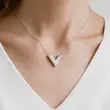 گردنبند نقره‌ای وی استیل
