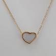 گردنبند طلایی قلب صدفی استیل