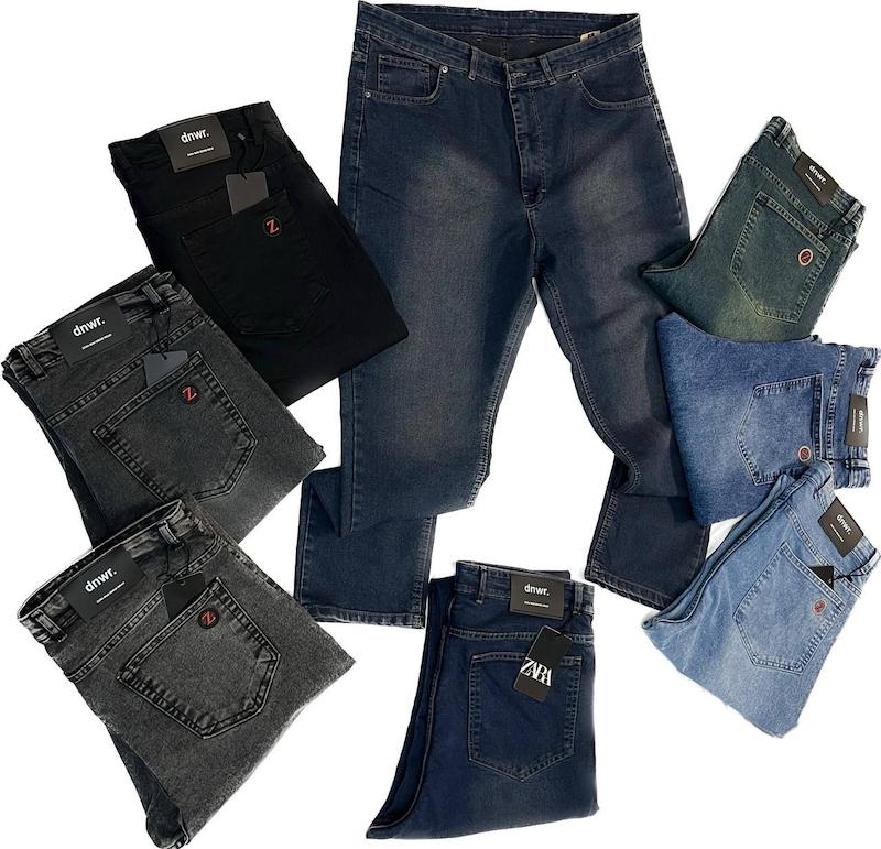 شلوار جین راسته کش سایز بزرگ 