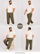 شلوار لنین کنفی بگ پایین کش دار استایل سایز بزرگ 