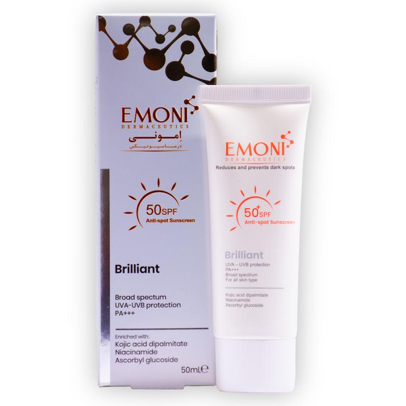 کرم ضدآفتاب بی رنگ پوست دارای لک امونی