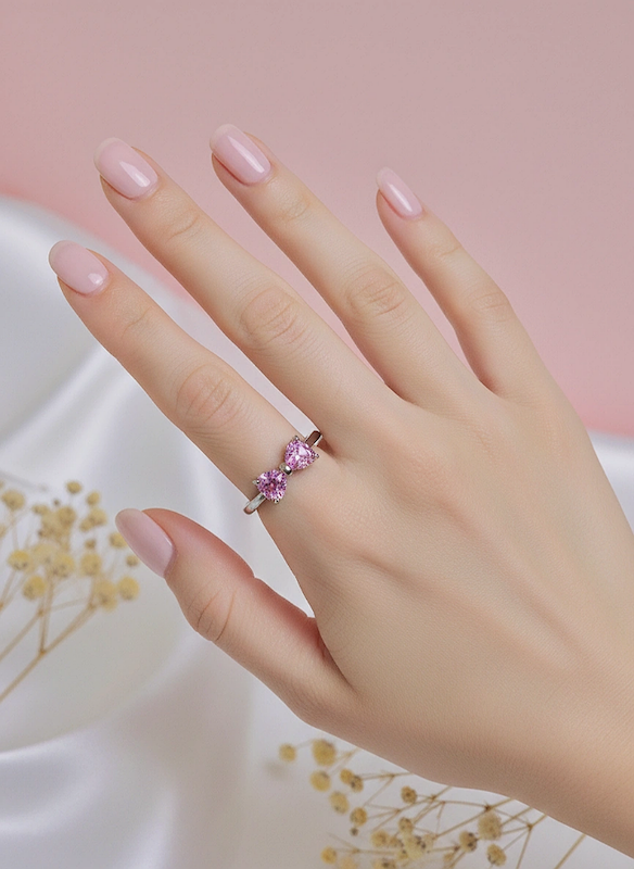 انگشتر پاپیون صورتی ۶۰۸