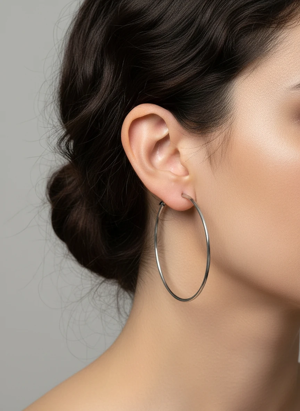 گوشواره حلقه ای استیل 0506