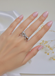 انگشتر جواهری پاپیون نقره ای 0609