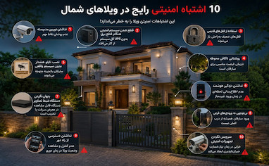 ۱۰ اشتباه امنیتی رایج در ویلاهای شمال ایران