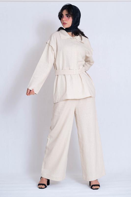 ست کت شلوار لینن Valerie چهارحالته