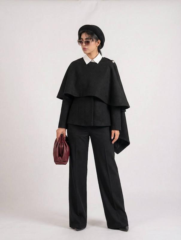 پالتو شنل دار دو حالته Anjel