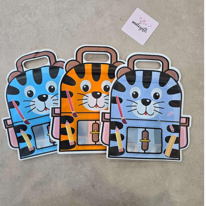 زیپ کیپ طرح کیف پلنگی رنگی 