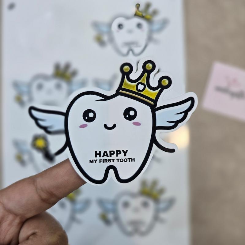 لیبل شیتی دندونی کد 01 _ پک 8 عددی 