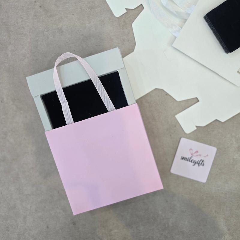 جعبه کشویی صورتی اکسسوری 12*11