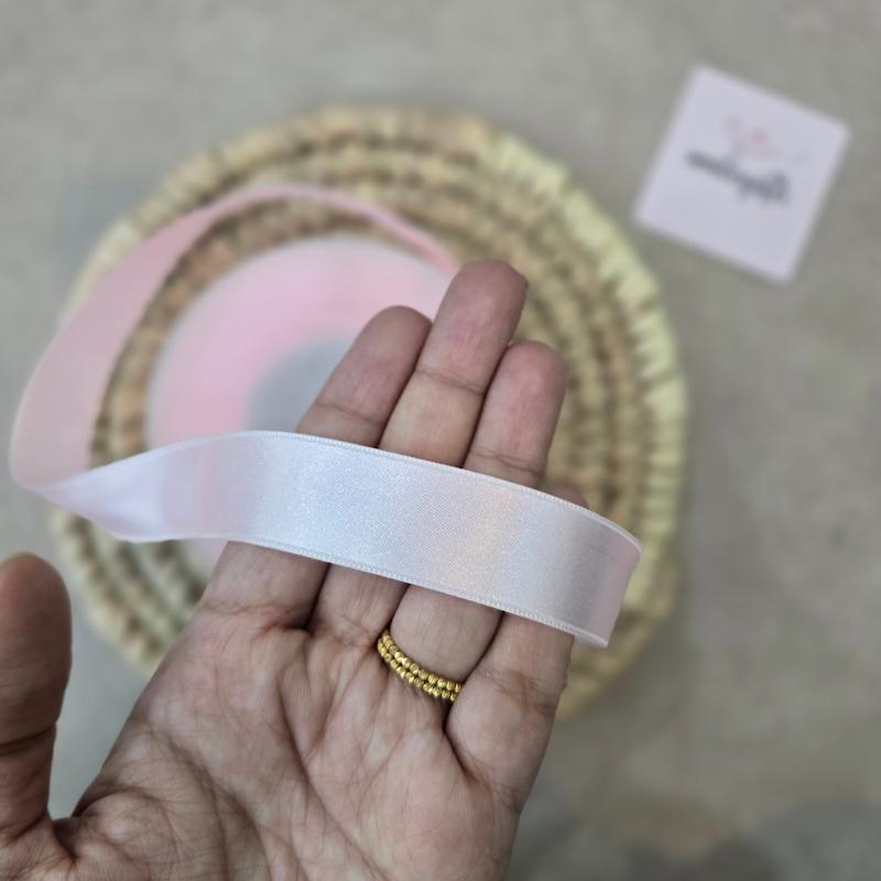 روبان ساتن صورتی ملیح 2.5 سانتی