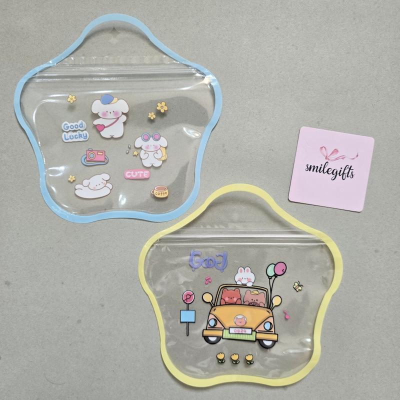 زیپ کیپ طرح ستاره شفاف _پک 12 عددی