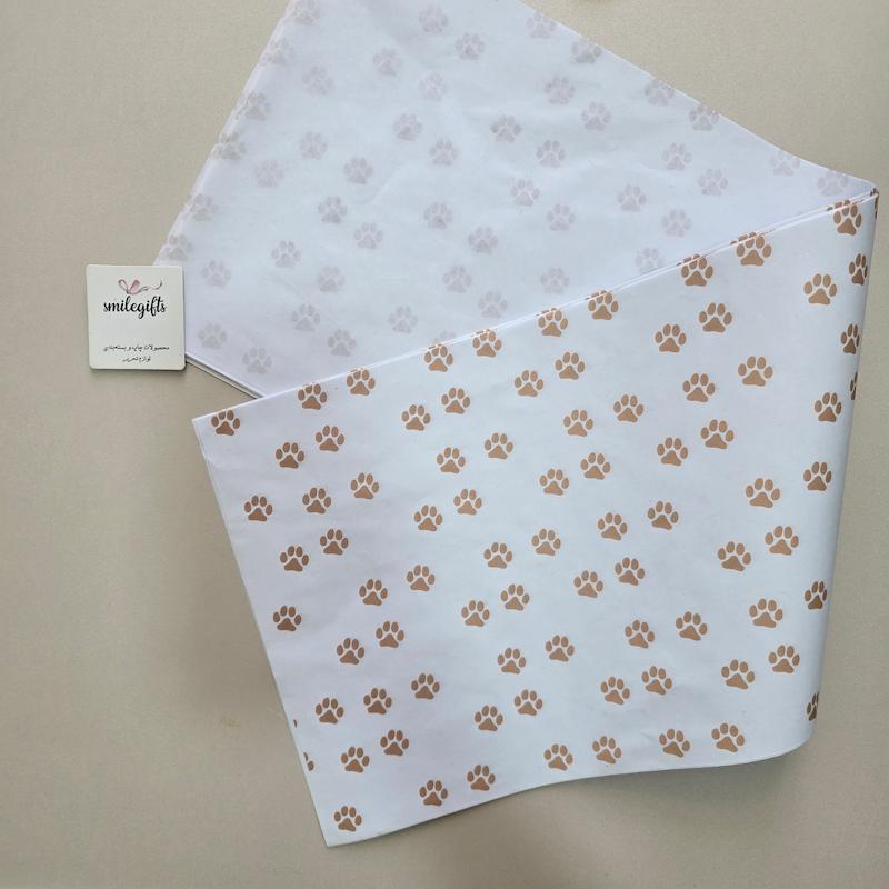 کاغذ پوستی طرح پنجه تدی _سایز 25*70_  پک10 الی 200 عددی