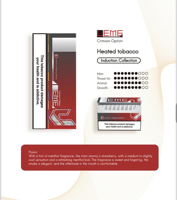 خرید سیگار لمه توت‌فرنگی Leme Crimson Option مخصوص IQOS Iluma