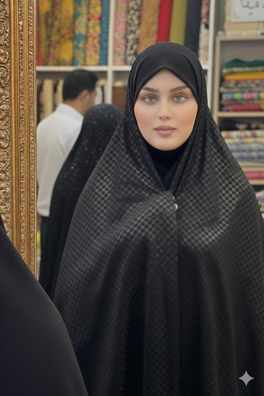 چادر مشکی طرحدار شانل ژاپن