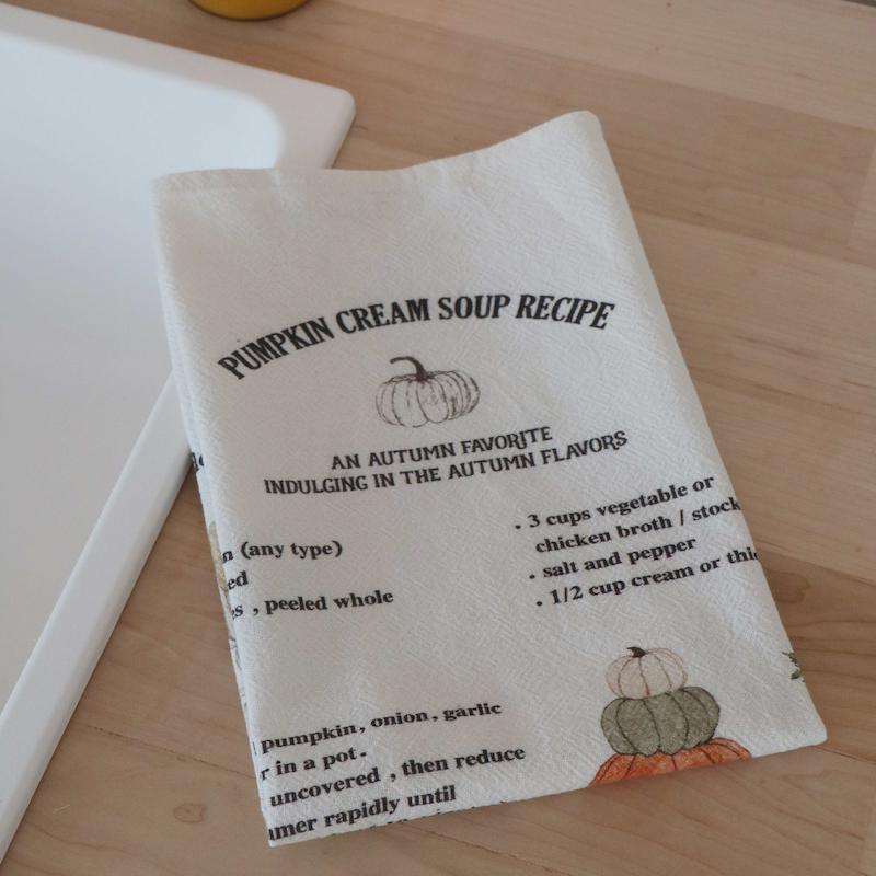 دستمال آشپزخانه سوپ کدوتنبل