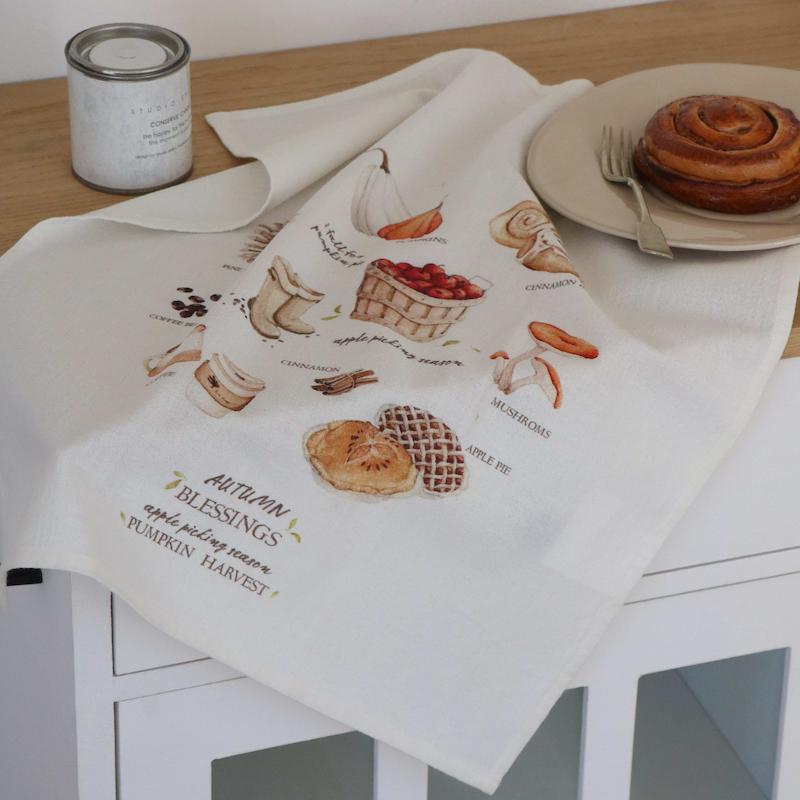 دستمال آشپزخانه فصل سیب چینی