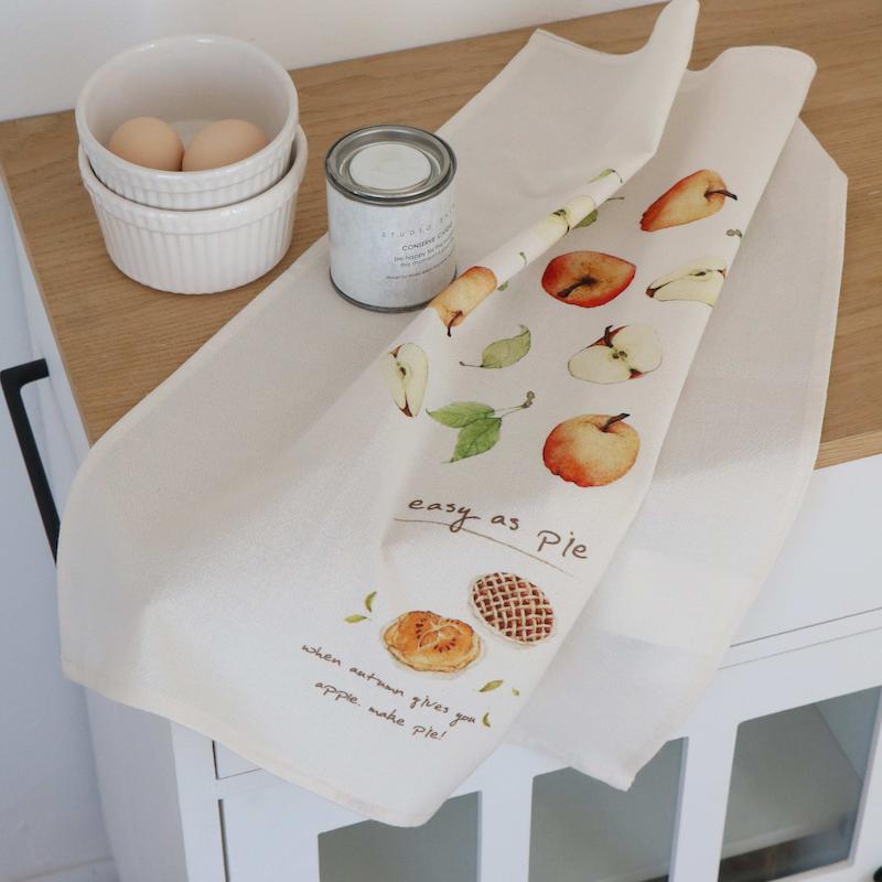 دستمال آشپزخانه پای سیب