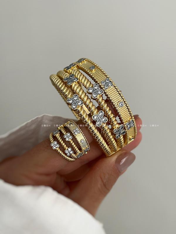 نیم ست طرح طلا چهار لاین 