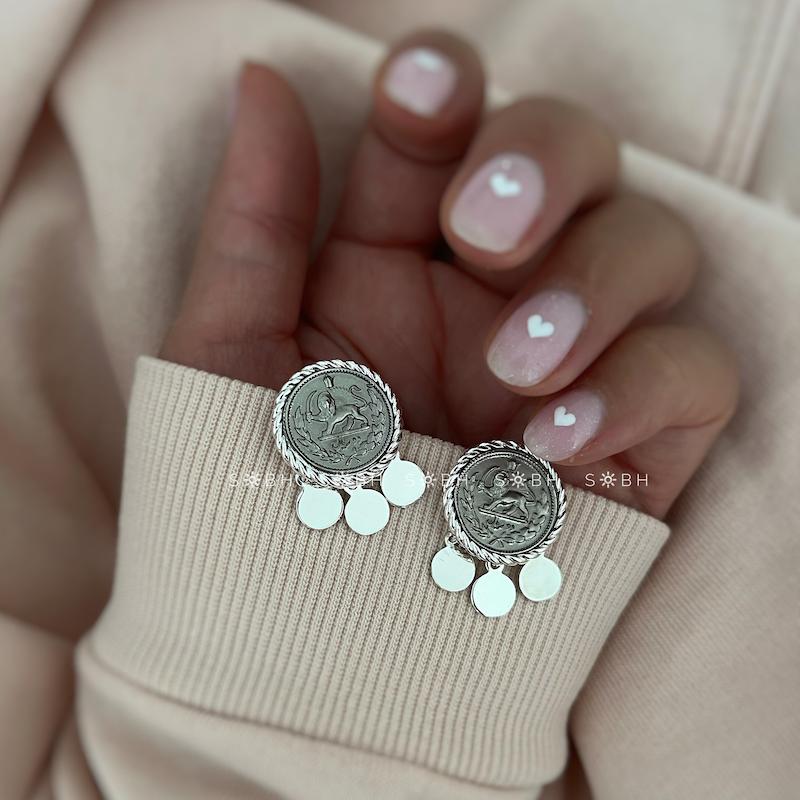 گوشواره سکه آویزدار 