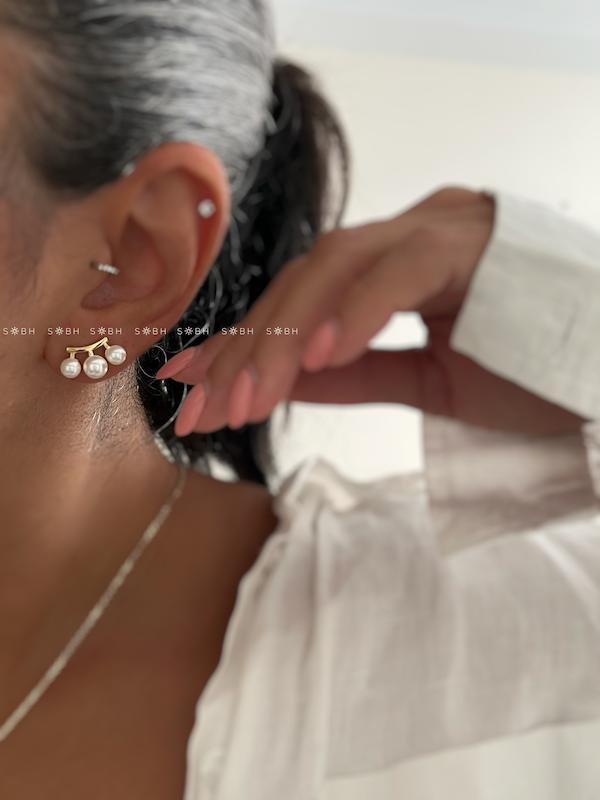 گوشواره مینیمال سه مروارید 