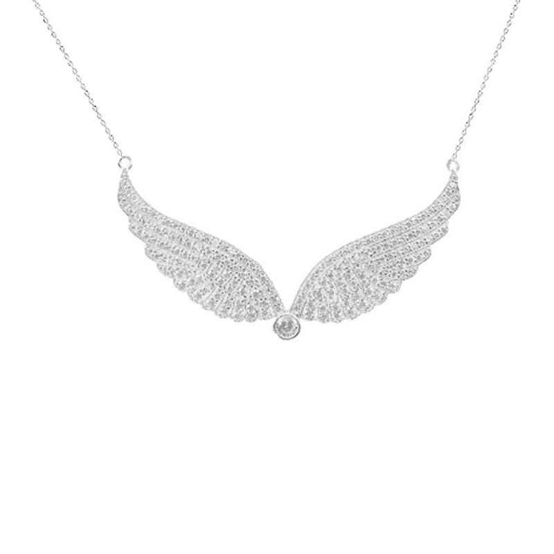 گردنبند استیل زنانه مدل بال فرشته