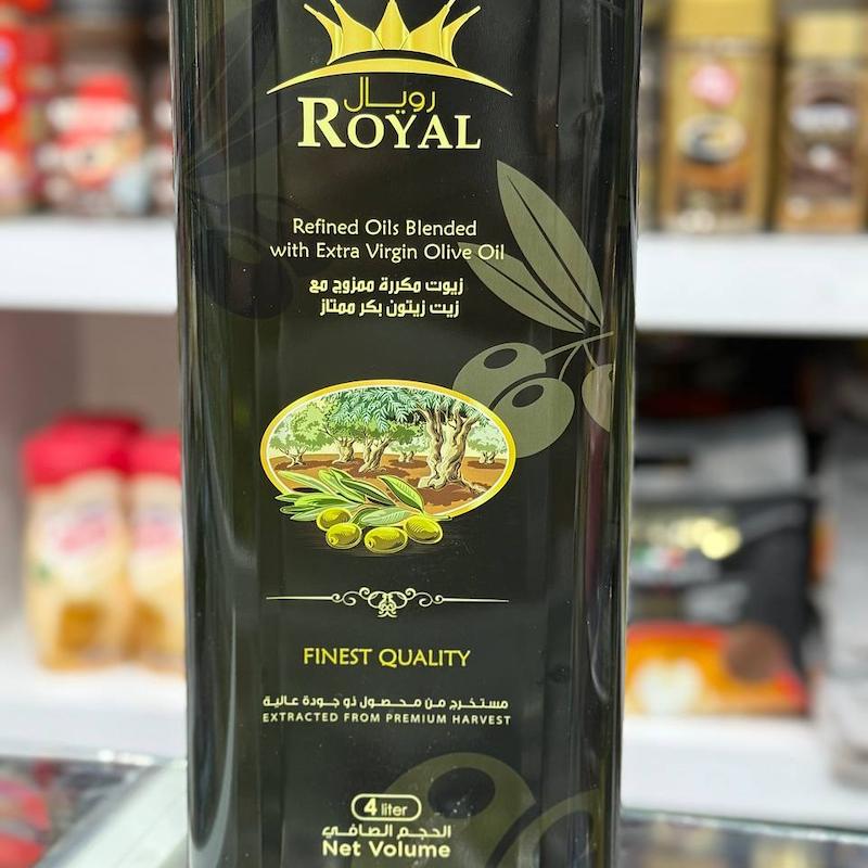 روغن زیتون رویال با ترکیب روغن زیتون بکر ممتاز | حجم ۴ لیتر | Royal Olive Oil Blend